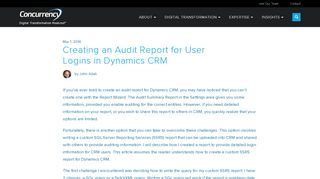 
                            13. Creating an Audit Report for User Logins in Dynamics CRM ...