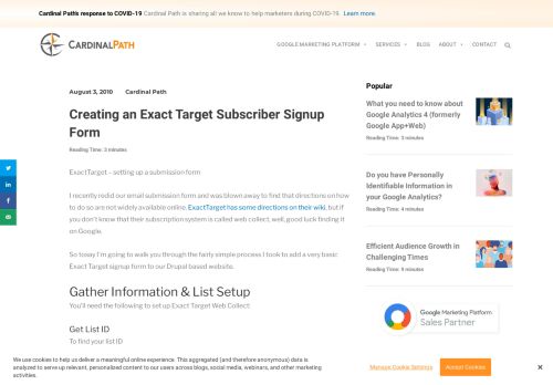 
                            5. Creating an Exact Target Subscriber Signup Form | Cardinal Path Blog