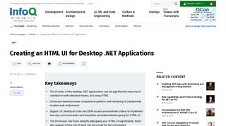 
                            10. Creating an HTML UI for Desktop .NET Applications - InfoQ