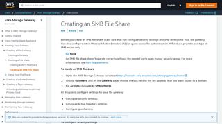 
                            11. Creating an SMB File Share - AWS Storage Gateway