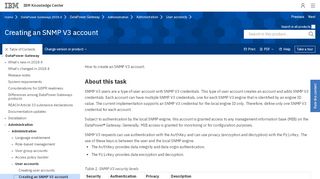 
                            5. Creating an SNMP V3 account - IBM