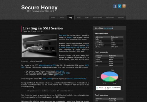 
                            5. Creating an SSH Session | SSH honeypot written in C - Secure Honey