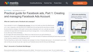 
                            9. Creating And Managing Facebook Ads Account | Monitis Blog