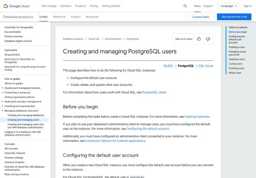 
                            9. Creating and Managing PostgreSQL Users | Cloud SQL for ...