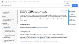
                            6. Creating and Managing Projects | Resource Manager ... - Google Cloud