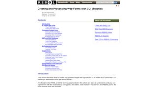
                            10. Creating and Processing Web Forms with CGI (Tutorial) - Rebol