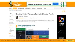 
                            6. Creating Custom Windows Forms in C# using Panels - CodeProject