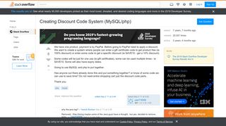
                            3. Creating Discount Code System (MySQL/php) - Stack Overflow