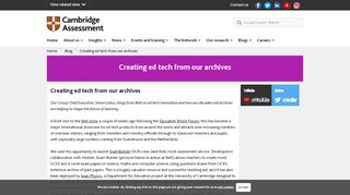 
                            10. Creating ed tech from our archives | Cambridge Assessment