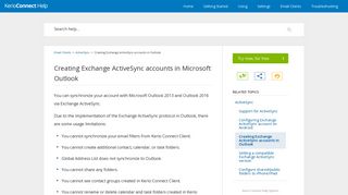 
                            11. Creating Exchange ActiveSync accounts in Microsoft Outlook