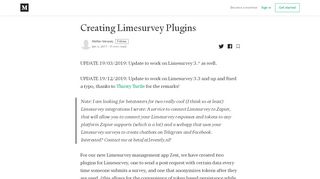 
                            8. Creating Limesurvey Plugins – Stefan Verweij – Medium