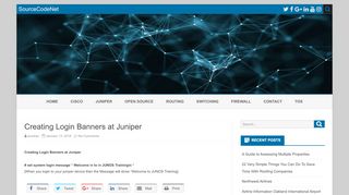 
                            8. Creating Login Banners at Juniper – SourceCodeNet