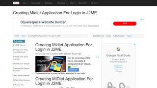 
                            1. Creating Midlet Application For Login in J2ME - RoseIndia