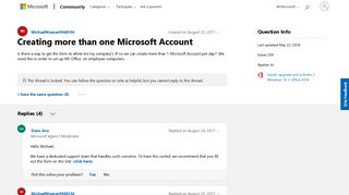 
                            3. Creating more than one Microsoft Account - Microsoft Community