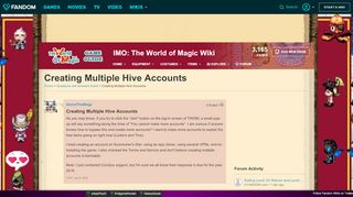 
                            11. Creating Multiple Hive Accounts | IMO: The World of Magic Wiki ...