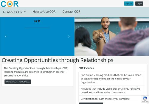 
                            9. Creating Opportunities Through Relationships: COR
