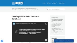 
                            9. Creating Private Name Servers at 1and1.com - Applied Innovations