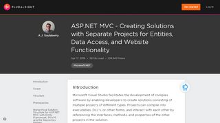 
                            12. Creating Solutions in ASP.NET MVC | Pluralsight | Pluralsight
