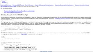 
                            1. Creating the Login Form and the Error Page (The Java EE 5 Tutorial)