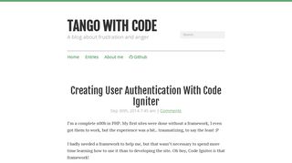 
                            8. Creating User Authentication With Code Igniter - Tango with code
