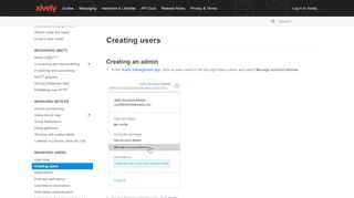 
                            11. Creating users - Xively Developer Centre