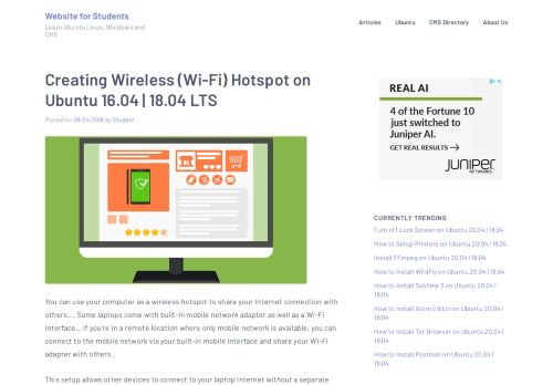 
                            11. Creating Wireless (Wi-Fi) Hotspot on Ubuntu 16.04 / 18.04 LTS