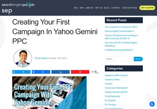 
                            7. Creating Your First Campaign In Yahoo Gemini PPC