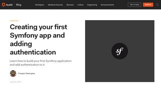 
                            10. Creating your first Symfony app and adding authentication - Auth0