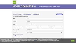 
                            8. Création de compte - MGEN Connect