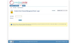 
                            9. creative circle timecard management portal > login