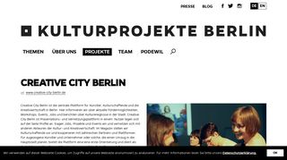 
                            12. Creative City Berlin - Projekt | Kulturprojekte Berlin