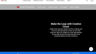 
                            12. Creative Cloud for education | Educational institutions - Adobe