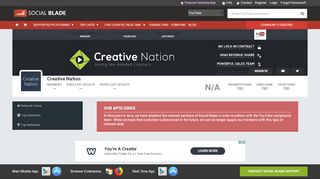
                            5. Creative Nation Network's YouTube Summary Profile (Social Blade ...