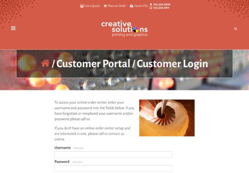 
                            9. Creative Solutions USA, LLC : Customer Portal : Customer Login