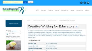 
                            10. Creative Writing for Educators-Primary - Blackrock Education Centre