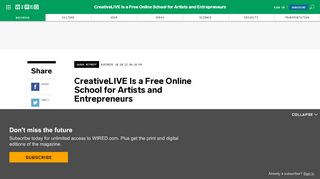 
                            7. CreativeLIVE Is a Free Online School for Artists and Entrepreneurs ...