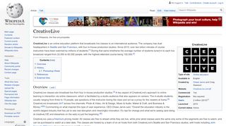 
                            8. CreativeLive - Wikipedia