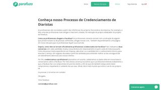 
                            6. Credenciamento das profissionais | Parafuzo.com