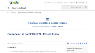 
                            4. Credenciar-se no SISBACEN - Pessoa Física - GovBr