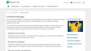 
                            6. Credential Manager :: Pearson VUE