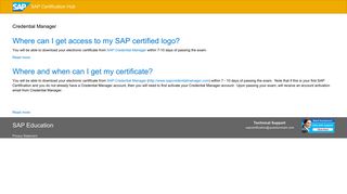 
                            4. Credential Manager | SAP Certification Hub