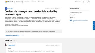 
                            1. Credentials manager-web credentials added by unknown apps ...