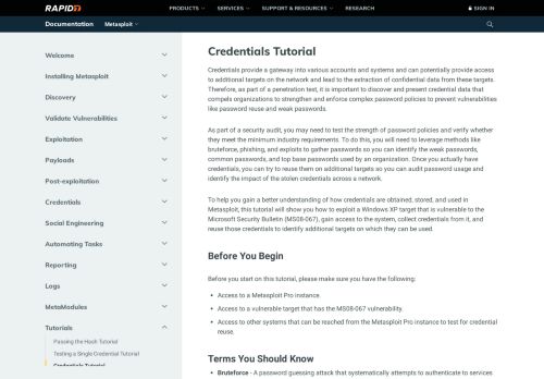 
                            9. Credentials Tutorial - Metasploit - Rapid7