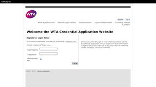 
                            2. Credentials WTA Tennis: Home