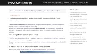 
                            4. Credible BH Login: Login Guide Credible Behavioral Health Software