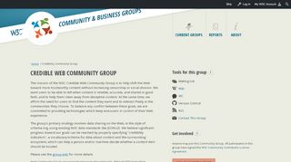 
                            8. Credible Web Community Group