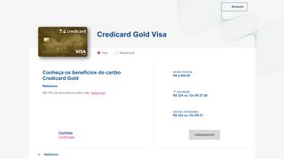 
                            5. Credicard Gold Visa - Cartão de Crédito | Credicard