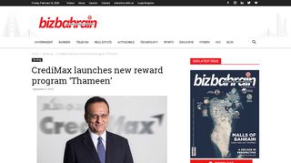 
                            6. CrediMax launches new reward program 'Thameen' - ...
