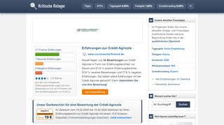 
                            8. Crédit Agricole Erfahrungen (22 Berichte) - Kritische Anleger