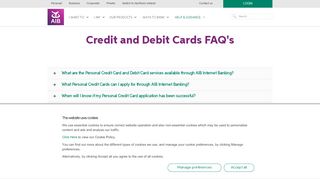 
                            11. Credit and Debit Cards FAQ's - AIB